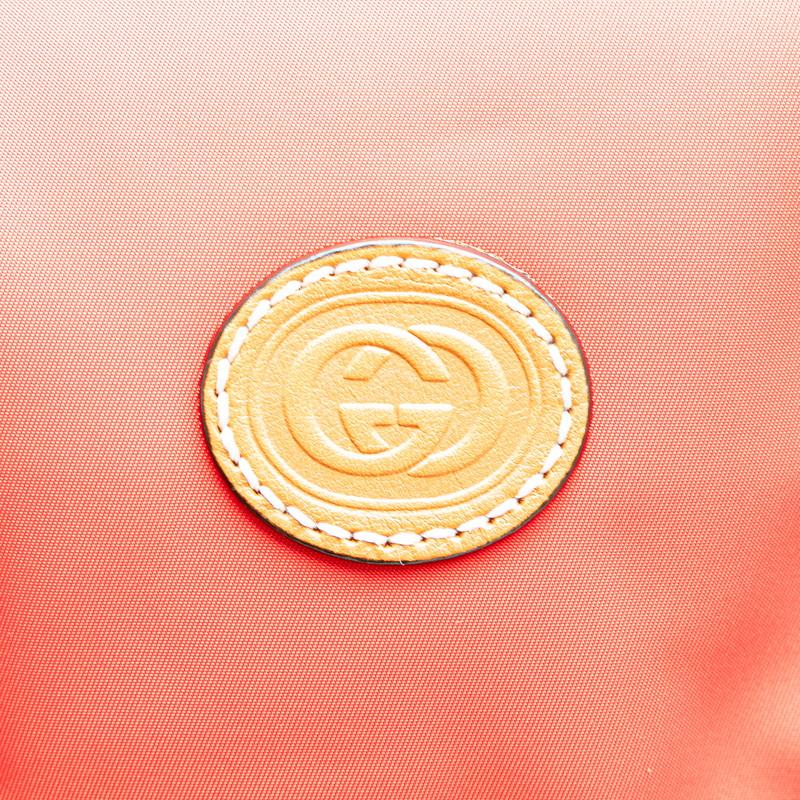 グッチ インターロッキングG リュック バックパック 696013 ブラウン ベージュ レッド ナイロン レザー レディース GUCCI 【中古】_6