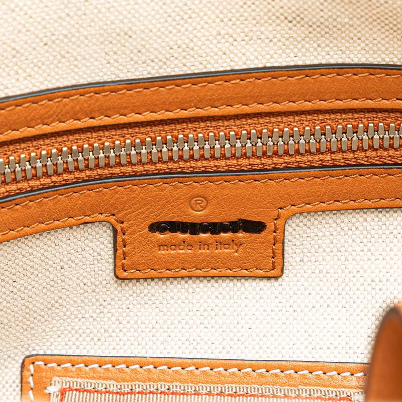 グッチ インターロッキングG リュック バックパック 696013 ブラウン ベージュ レッド ナイロン レザー レディース GUCCI 【中古】_8
