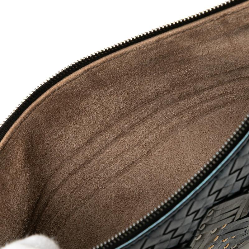 美品 ボッテガヴェネタ イントレチャート スタッズ チェーン ショルダーバッグ レザー レディース BOTTEGAVENETA 【228-95852】 ボッテガヴェネタ イントレチャート スタッズ チェーン ショルダー