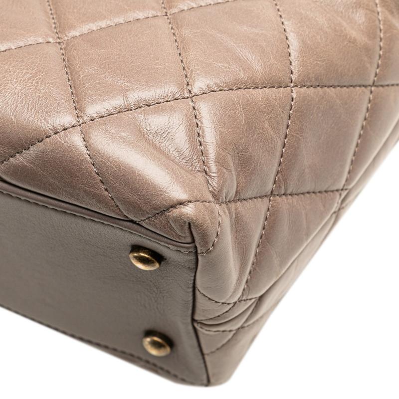 シャネル マトラッセ ココマーク ハンドバッグ ショルダーバッグ グレージュ レザー レディース CHANEL 【中古】 シャネル マトラッセ ココマーク ハンドバッグ ショルダーバッグ