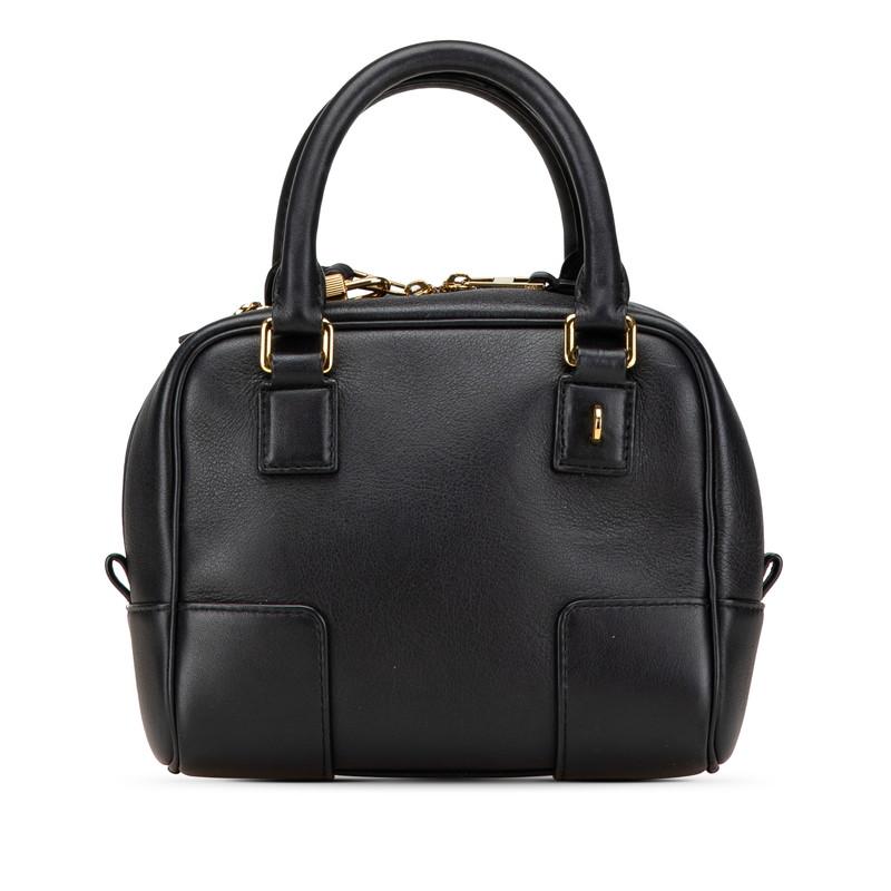 美品 正規品 ロエベ LOEWE アマソナ ハンドバッグ ブラック アナグラム LOEWE ロエベ アマソナ16 スクエア ハンドバッグ ショルダー