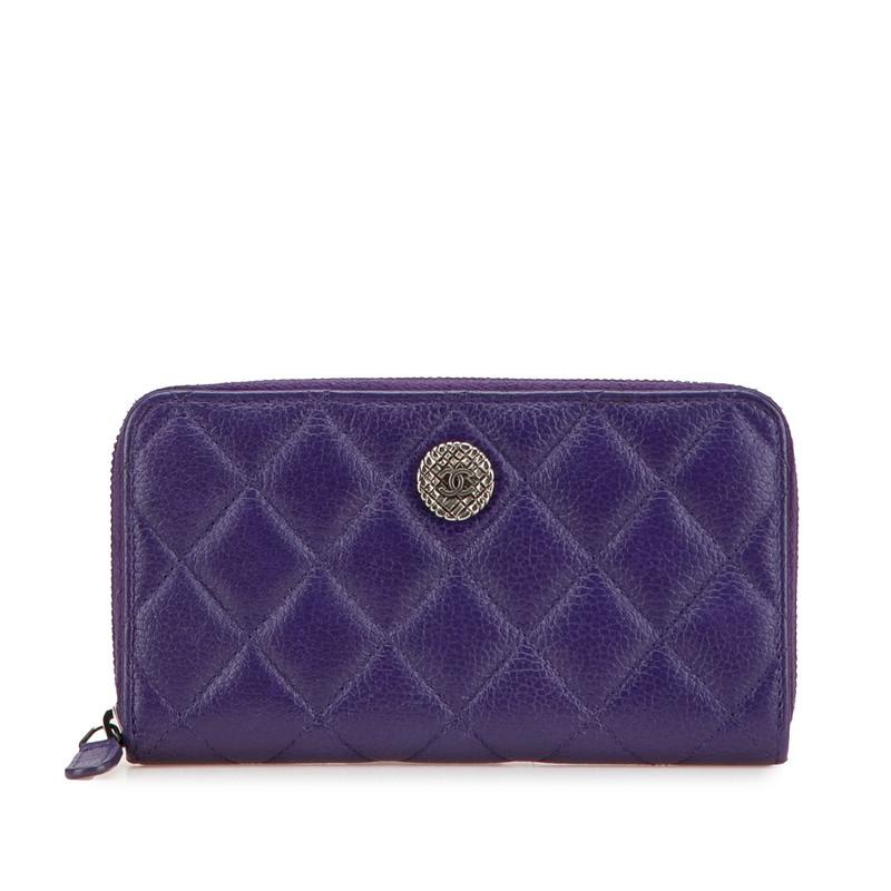 CHANEL（シャネル） マトラッセ ココマーク 長財布 ラウンドファスナー 