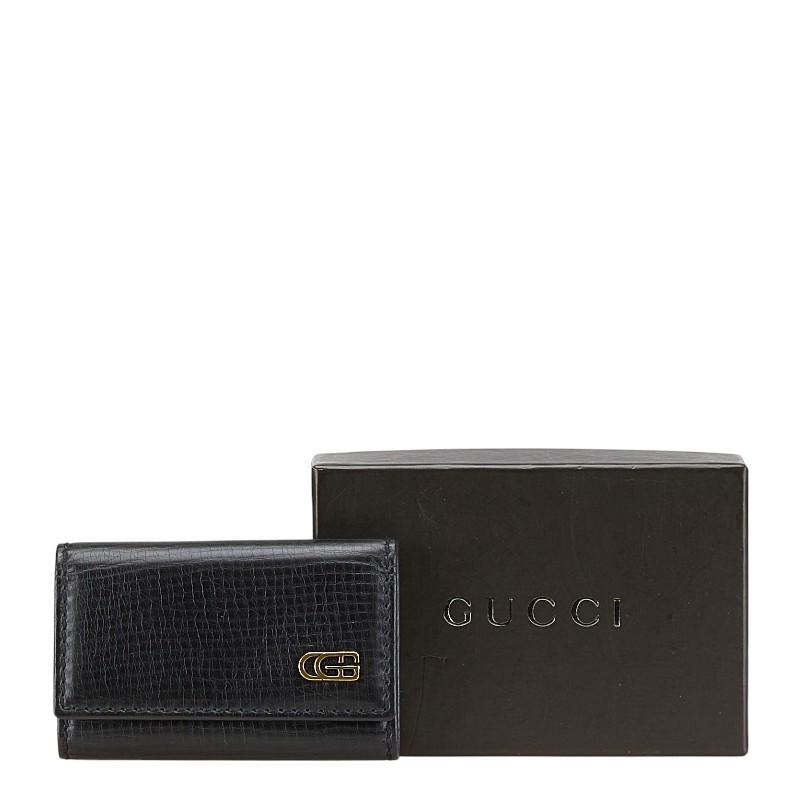 GUCCI（グッチ） キーケース 6連 106659 ブラック レザー メンズ