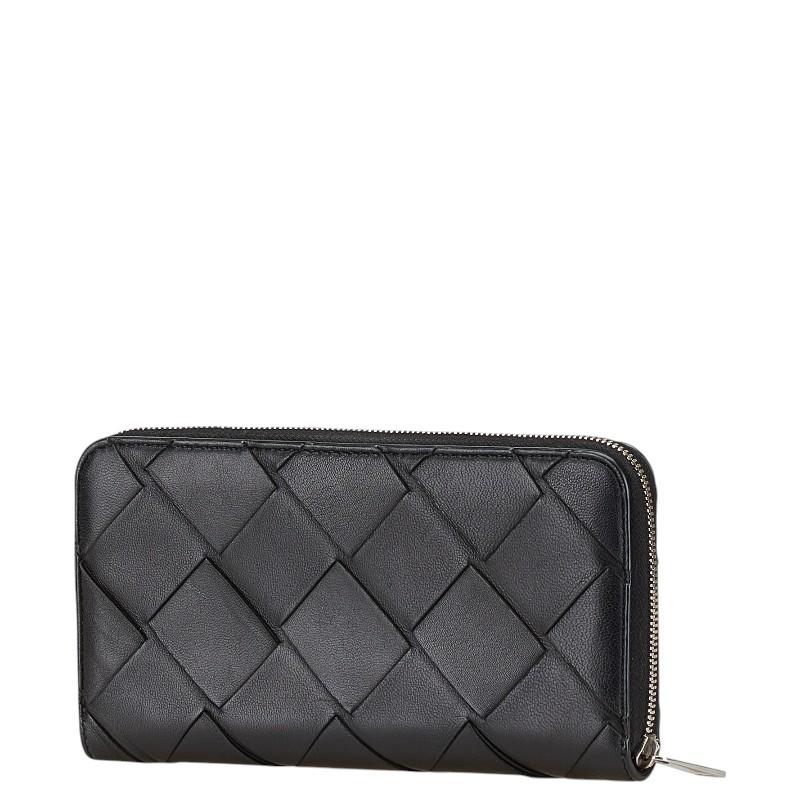 ボッテガヴェネタ マキシイントレチャート 長財布 ラウンドファスナー レザー レディース BOTTEGAVENETA 【228-97690】 ボッテガヴェネタ マキシイントレチャート 長財布 ラウンドファスナー