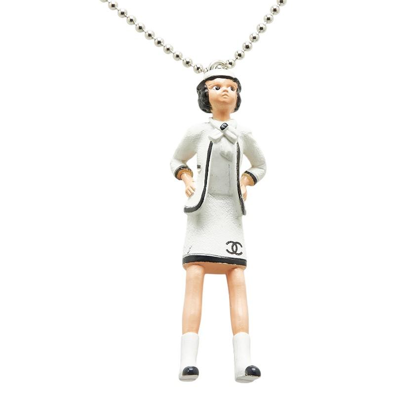 CHANEL シャネル マドモアゼル ネックレス シルバー ホワイト