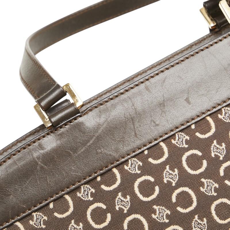 CELINE セリーヌ Cマカダム ミニハンドバッグ ブラウン