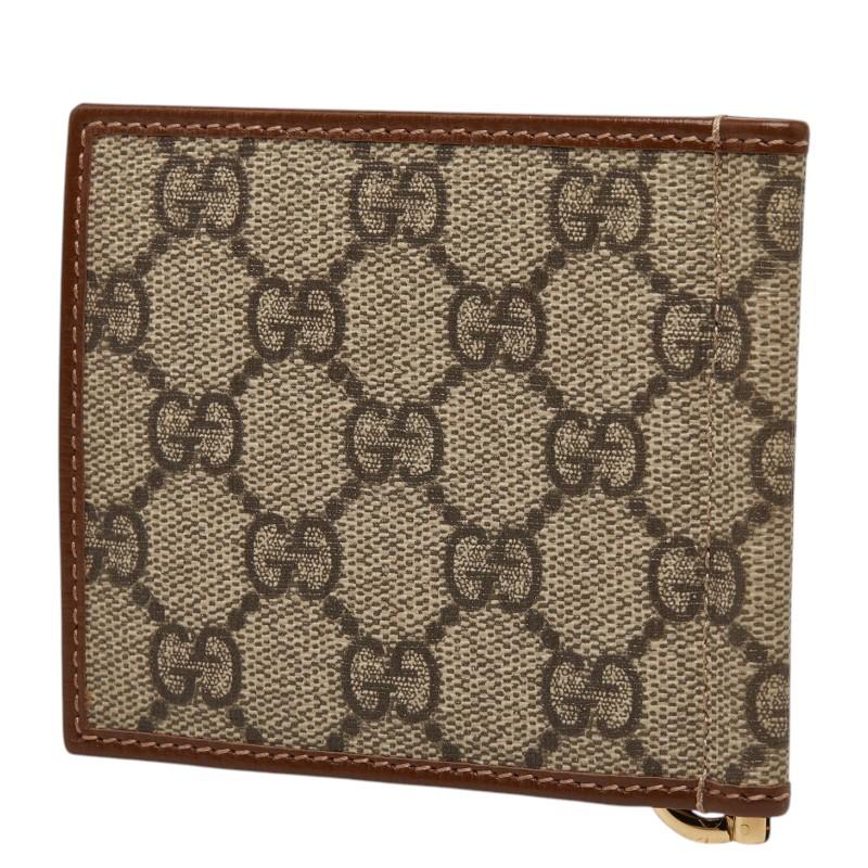 GUCCI（グッチ） GGスプリーム マネークリップ 二つ折り財布 700686
