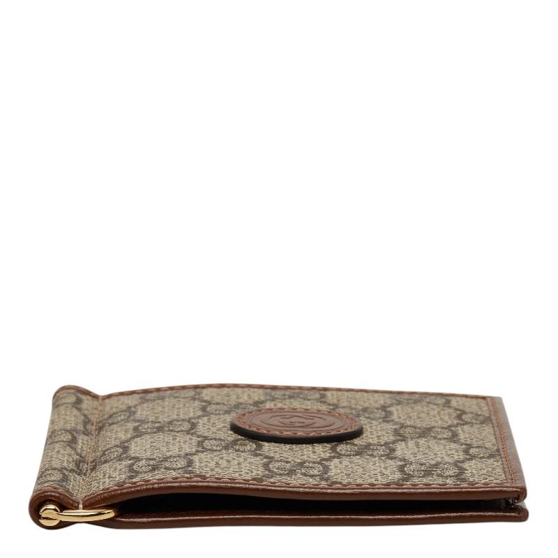 GUCCI（グッチ） GGスプリーム マネークリップ 二つ折り財布 700686