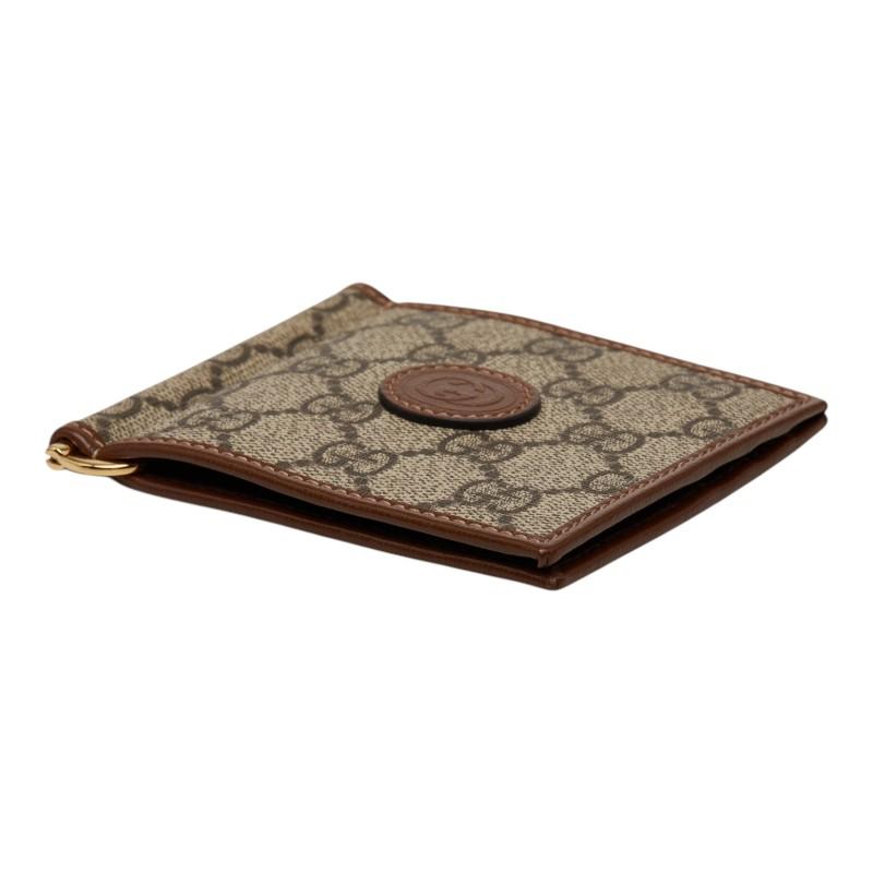 GUCCI（グッチ） GGスプリーム マネークリップ 二つ折り財布 700686