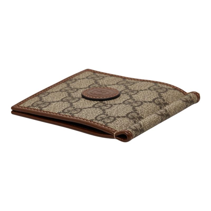 GUCCI（グッチ） GGスプリーム マネークリップ 二つ折り財布 700686