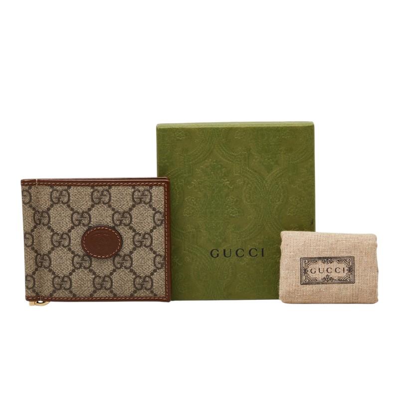 GUCCI（グッチ） GGスプリーム マネークリップ 二つ折り財布 700686