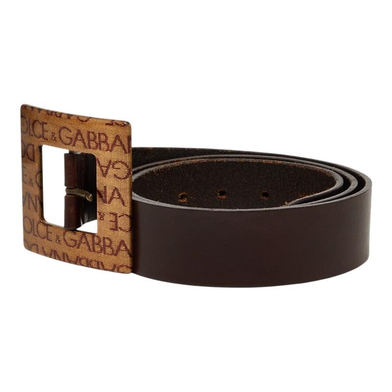 ドルチェアンドガッバーナ ロゴ スクエア バックル ベルト レザー メンズ DOLCE&GABBANA 【230-75644】 DOLCE&GABBANA（ドルチェ & ガッバーナ） ドルチェアンドガッバーナ