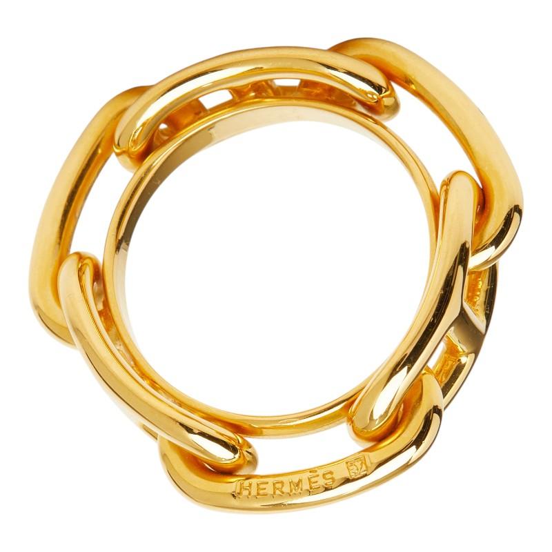 HERMES（エルメス） シェーヌダンクル スカーフリング ゴールド メッキ