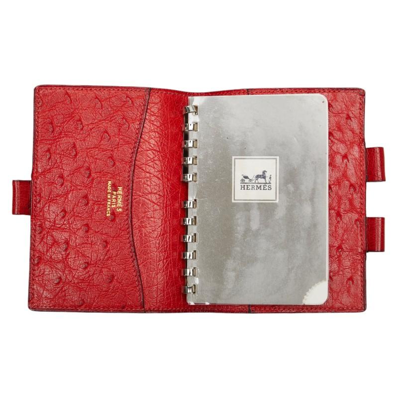 HERMES（エルメス） オーストリッチ アジェンダミニ 手帳カバー ブック 