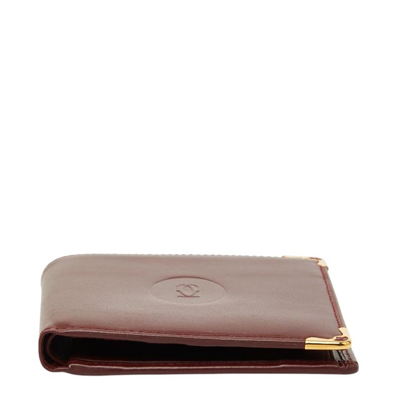 Cartier（カルティエ） マストライン 二つ折り財布 ワインレッド系