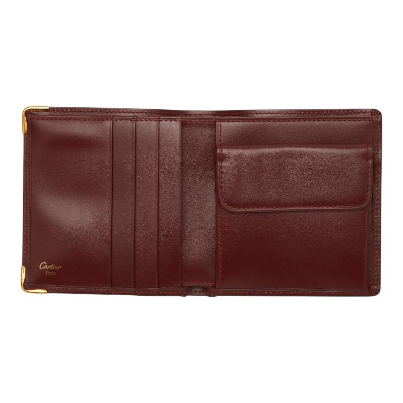Cartier（カルティエ） マストライン 二つ折り財布 ワインレッド系