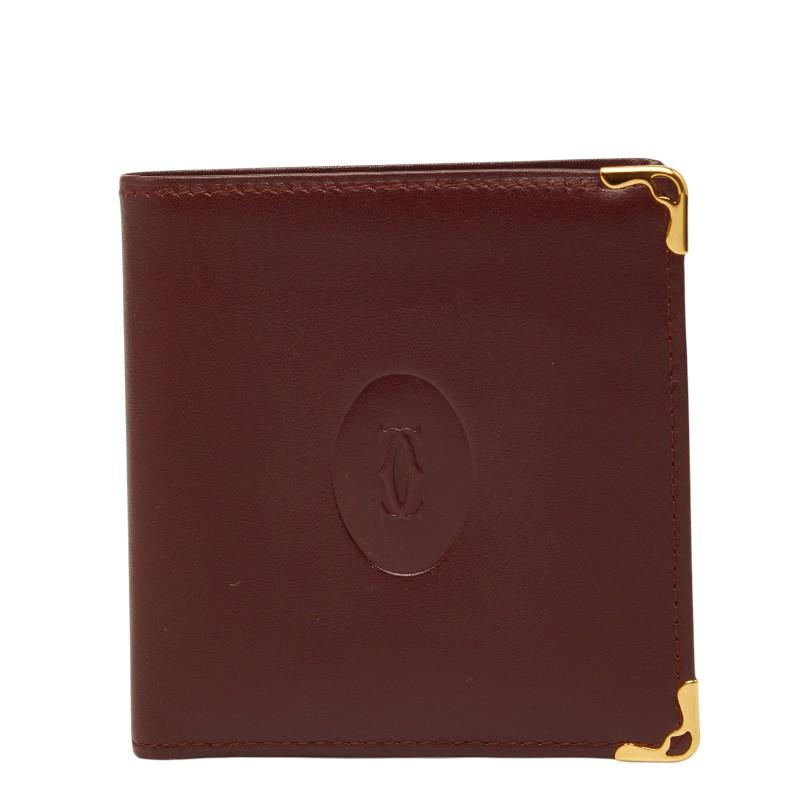Cartier（カルティエ） マストライン 二つ折り財布 ワインレッド系