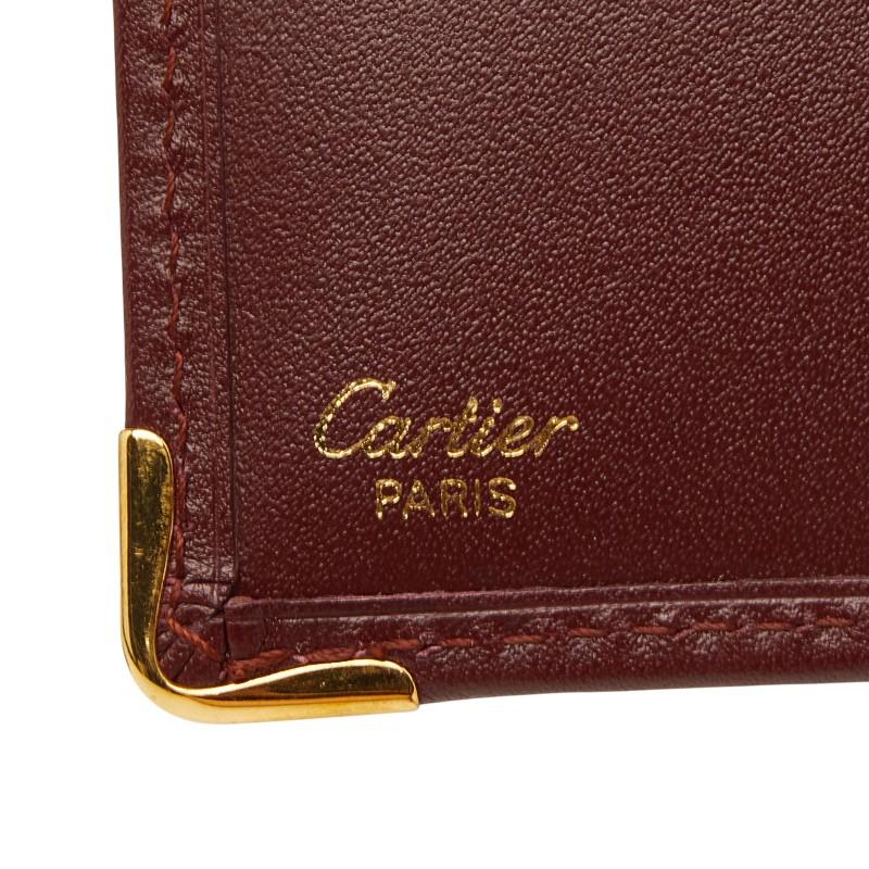 Cartier（カルティエ） マストライン 二つ折り財布 ワインレッド系