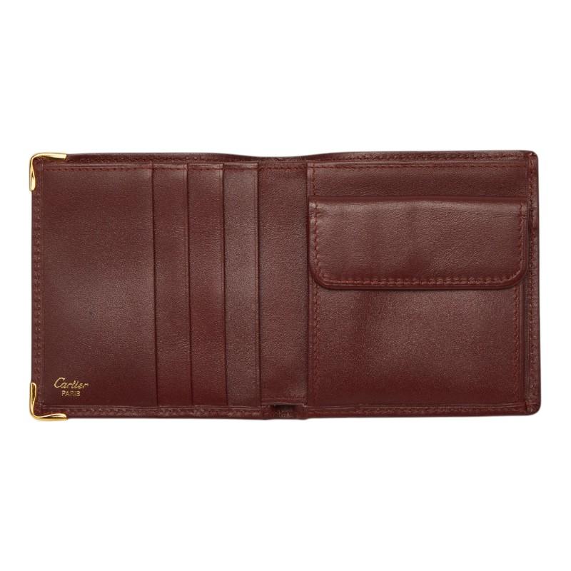Cartier（カルティエ） マストライン 二つ折り財布 ワインレッド系