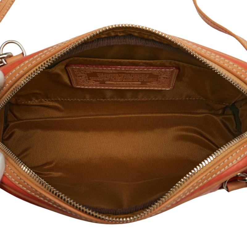 ハンティングワールド ロゴプレート ショルダーバッグ レッド