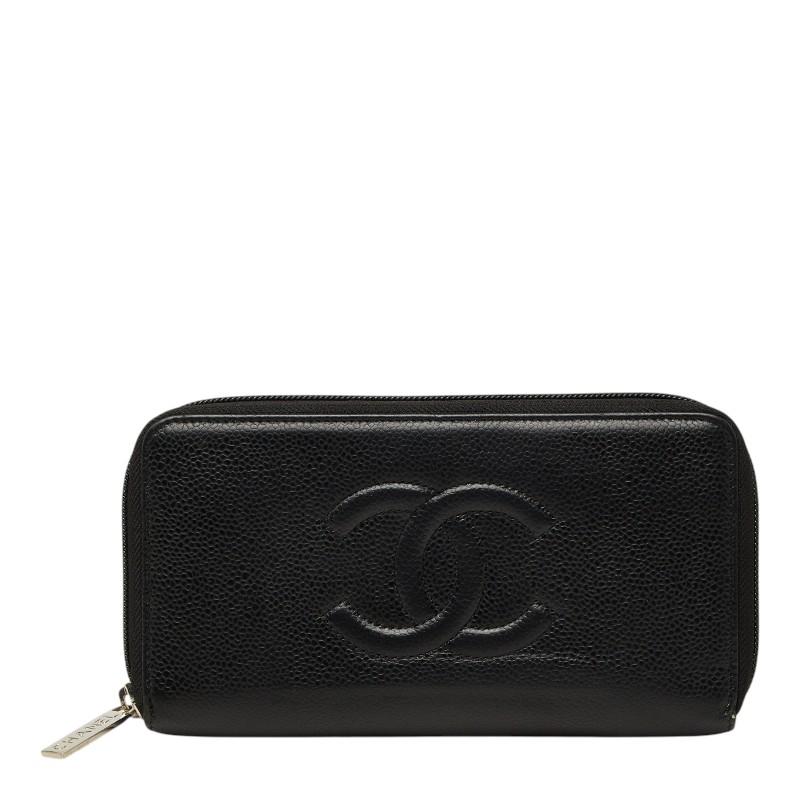 CHANEL（シャネル） ココマーク ラウンドファスナー 長財布 ブラック