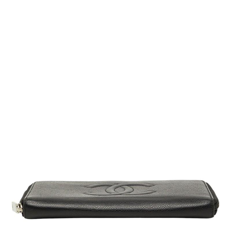 CHANEL（シャネル） ココマーク ラウンドファスナー 長財布 ブラック