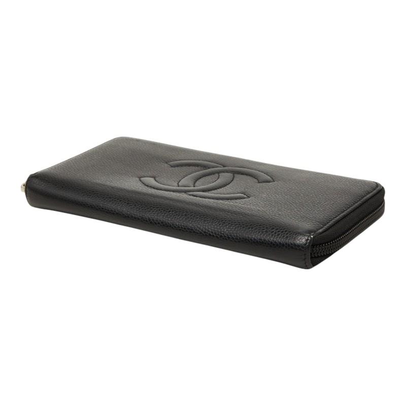 CHANEL（シャネル） ココマーク ラウンドファスナー 長財布 ブラック