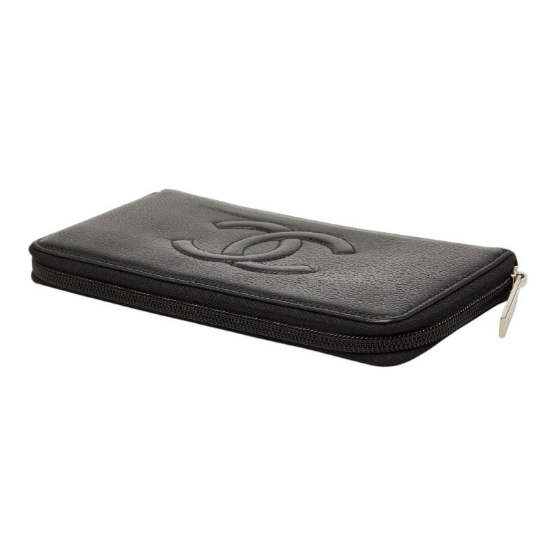 CHANEL（シャネル） ココマーク ラウンドファスナー 長財布 ブラック