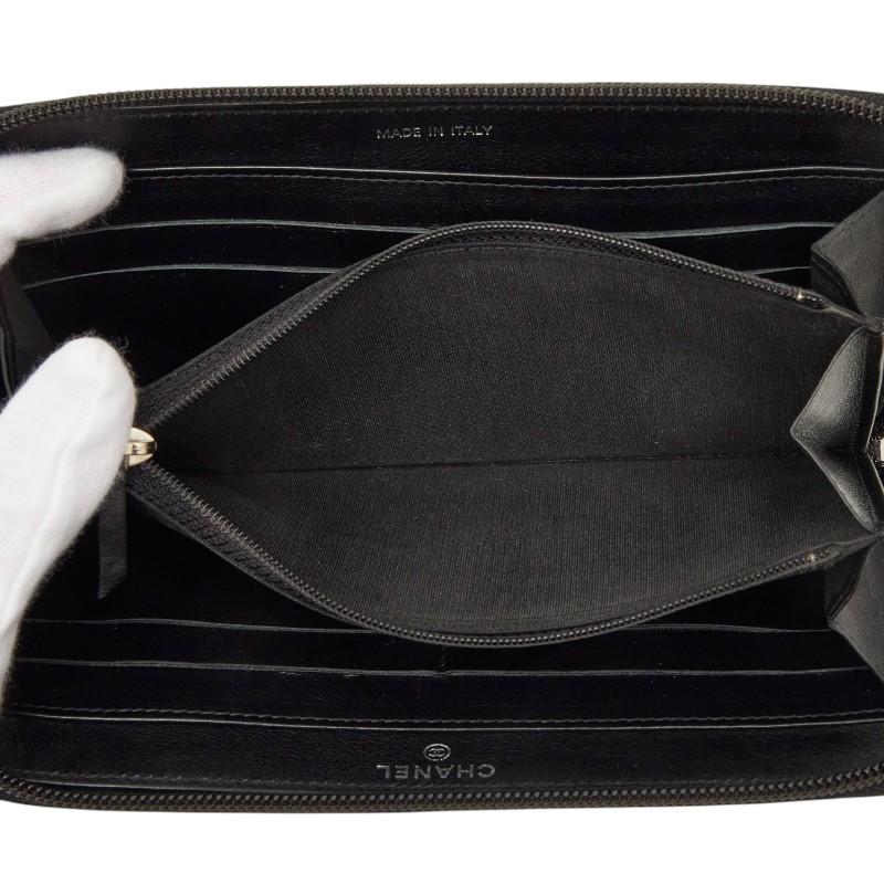 CHANEL（シャネル） ココマーク ラウンドファスナー 長財布 ブラック