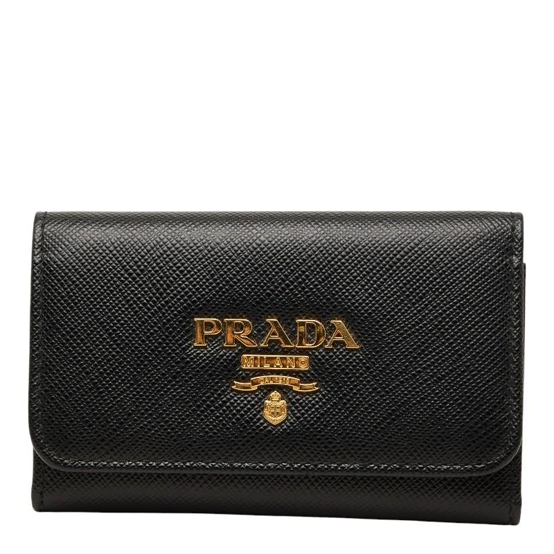 PRADA（プラダ） サフィアーノ 4連 キーケース 1PG004 ブラック NERO
