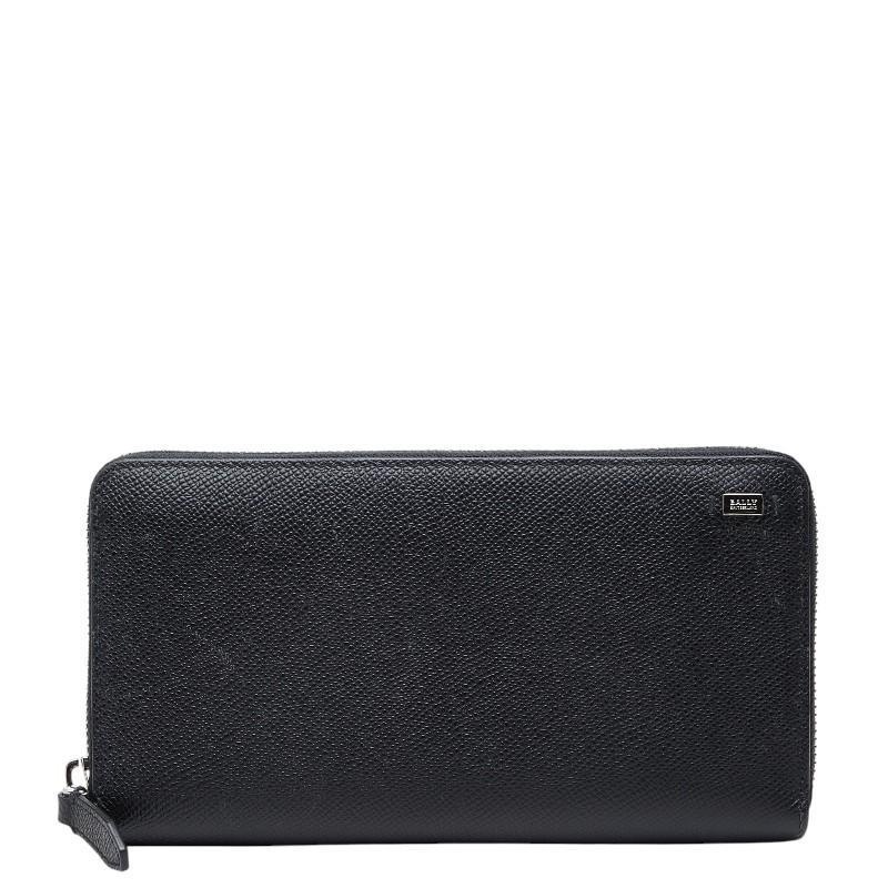 Bally（バリー） ラウンドファスナー 長財布 ブラック レザー メンズ