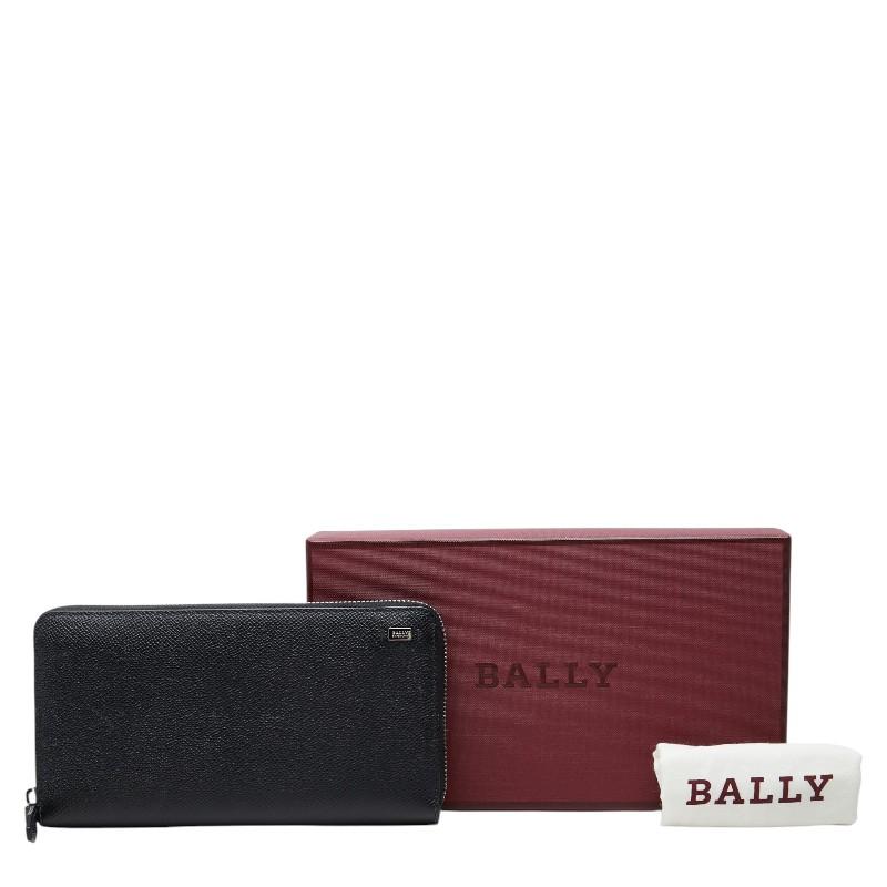 Bally（バリー） ラウンドファスナー 長財布 ブラック レザー メンズ
