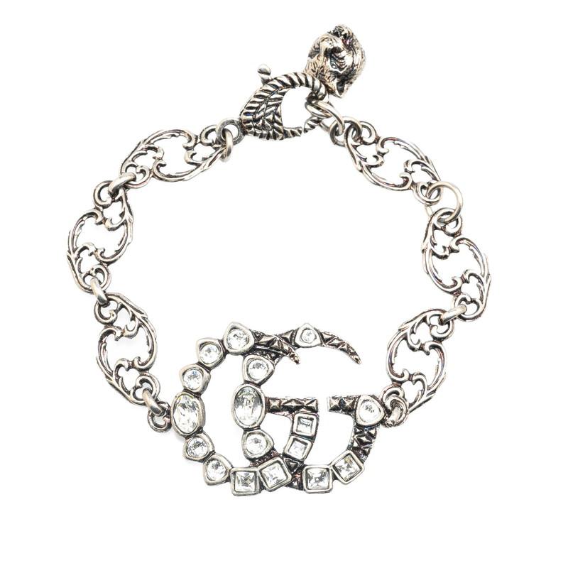 GUCCI（グッチ） GGロゴ ラインストーン タイガーヘッド ブレスレット