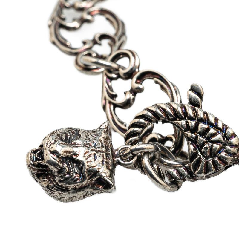 超大ぶり/超希少✨グッチ ネックレス タイガー ラインストーン GGロゴ GUCCI（グッチ） GGロゴ ラインストーン タイガーヘッド ブレスレット