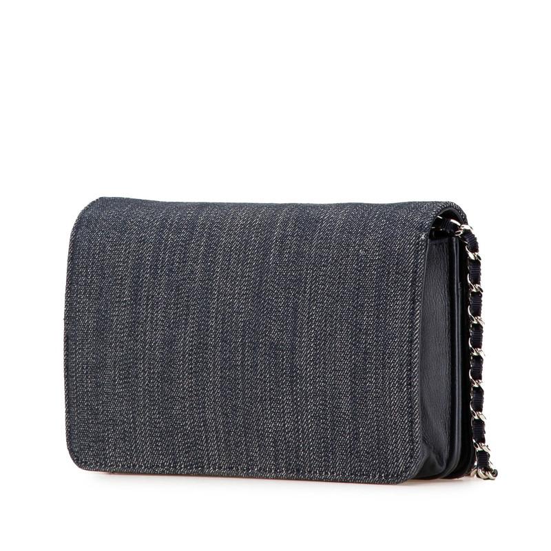 CHANEL（シャネル） ドーヴィル チェーンウォレット A80795 ネイビー