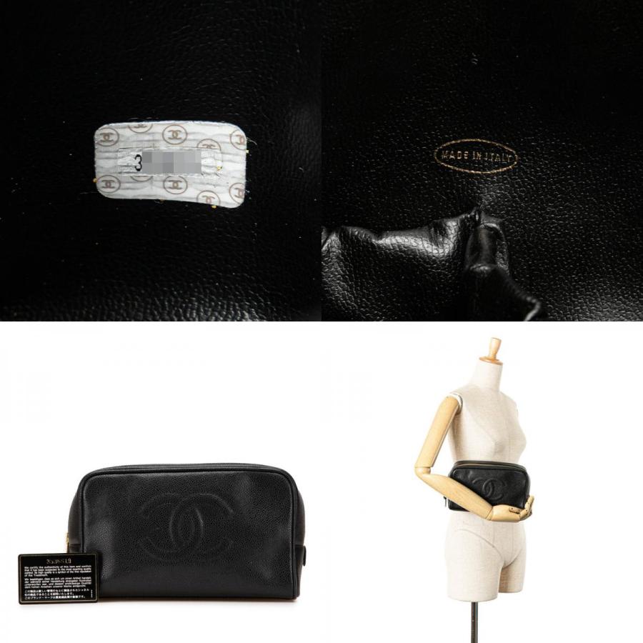 CHANEL（シャネル） ココマーク ポーチ 小物入れ ブラック キャビア