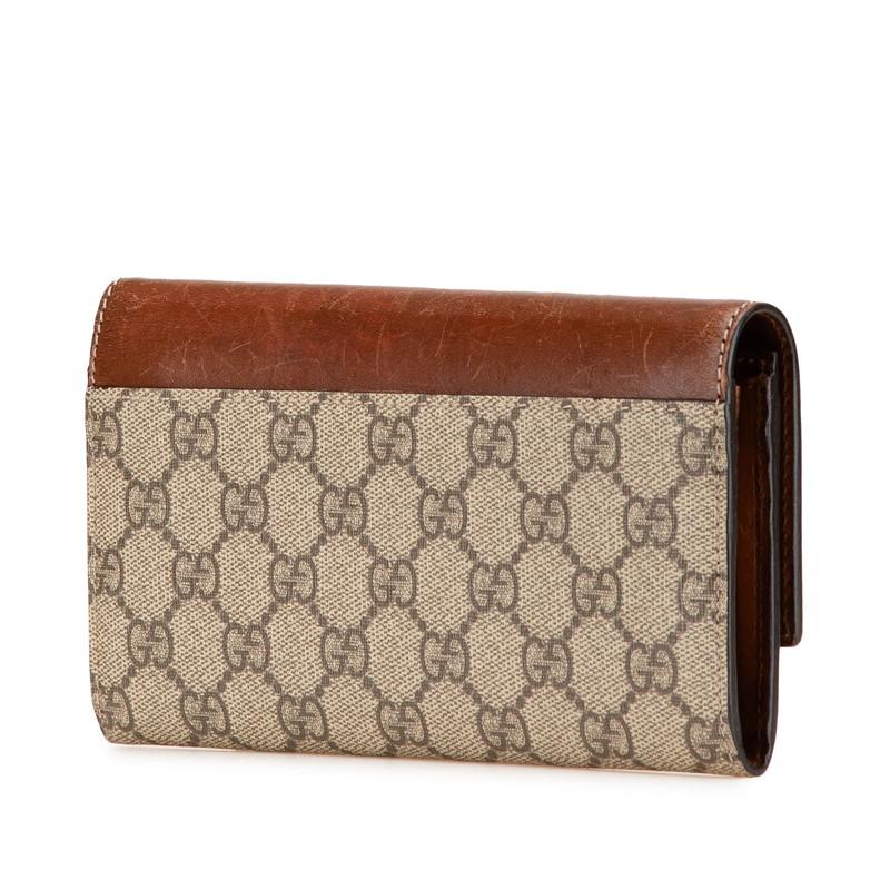 GUCCI（グッチ） GGスプリーム 長財布 410100 ベージュ ブラウン PVC