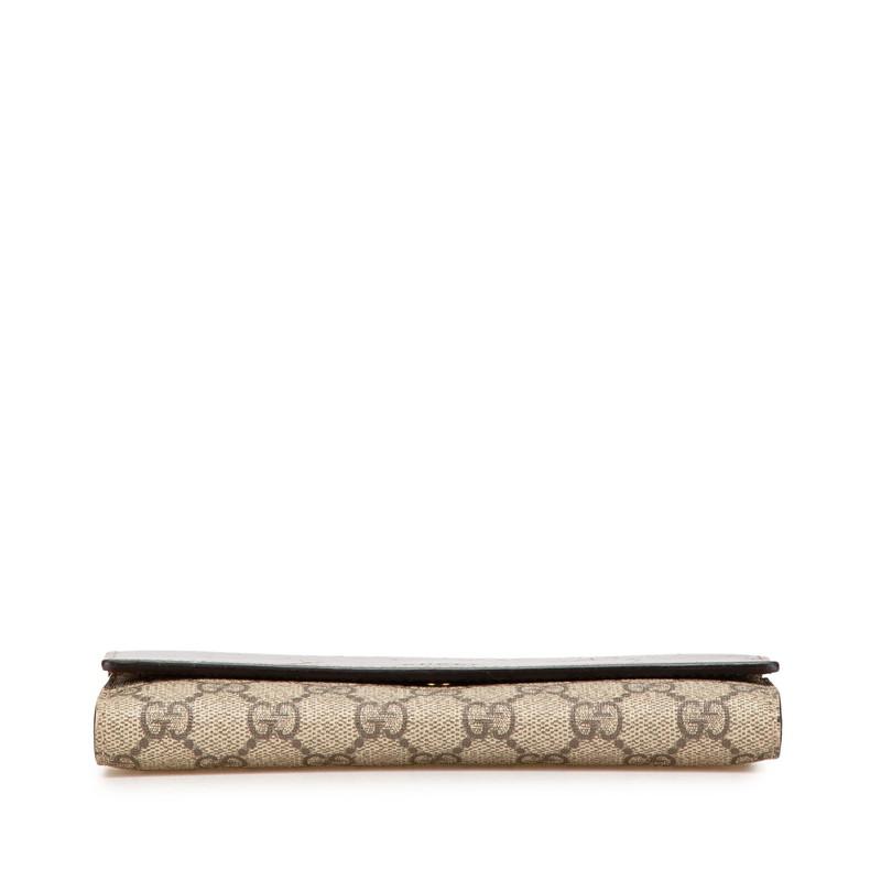 GUCCI（グッチ） GGスプリーム 長財布 410100 ベージュ ブラウン PVC