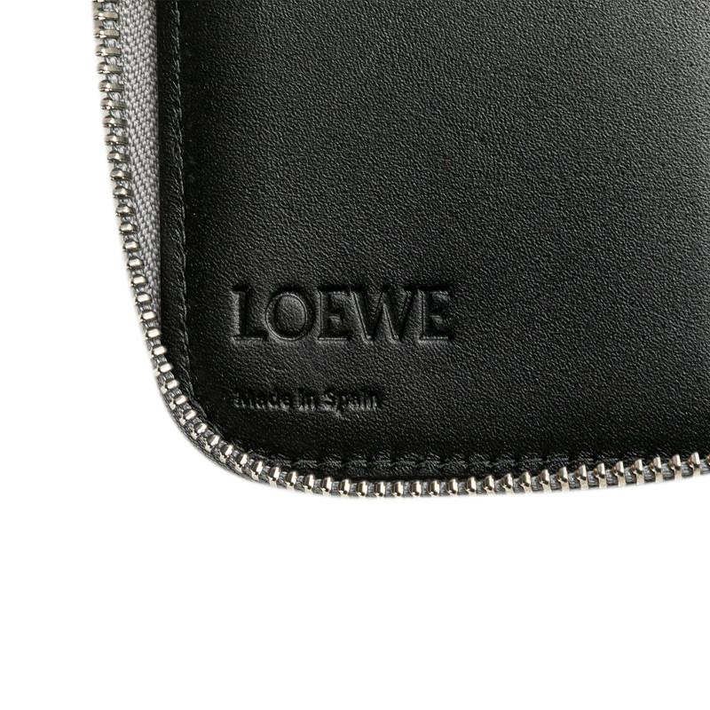 【美品】LOEWE ロエベ パズル アナグラム ラウンドファスナー 長財布 黒 LOEWE 超美品 ロエベ パズル オープン ウォレット ダイヤモンド