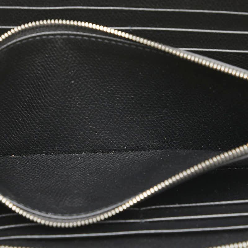 カミーユフォルネ ラウンドジップ 長財布 ブラック ブルー レザー