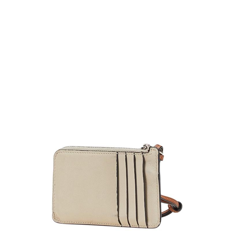 LOEWE（ロエベ） アナグラム コインケース ベージュ レザー レディース