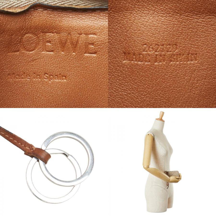 LOEWE（ロエベ） アナグラム コインケース ベージュ レザー レディース