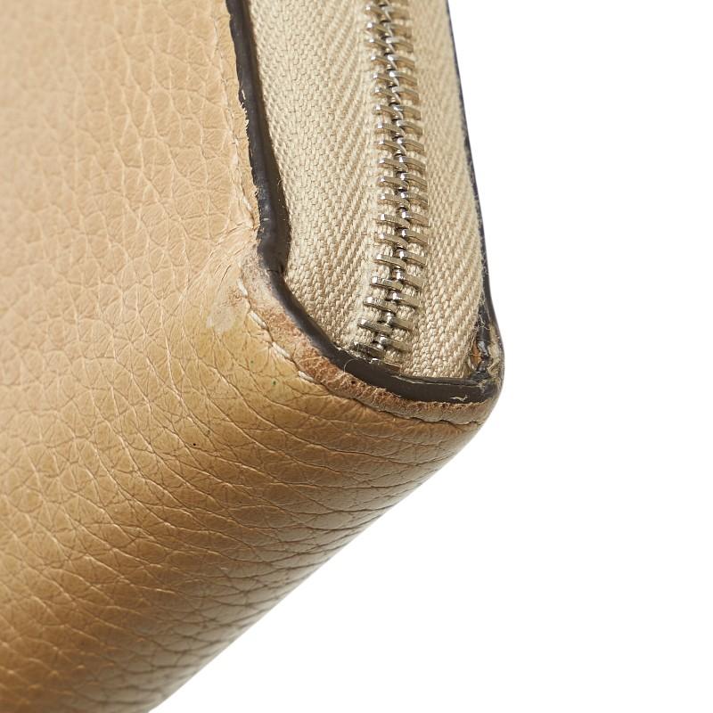 CELINE（セリーヌ） ロゴ 長財布 ブラウン レザー レディース 【中古