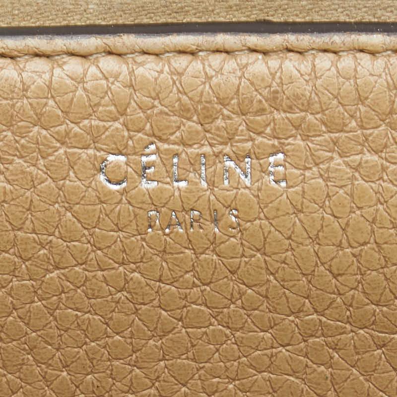 セリーヌ ロゴ 長財布 ブラウン レザー レディース CELINE 【中古】 CELINE（セリーヌ） ロゴ 長財布 ブラウン レザー レディース 【中古
