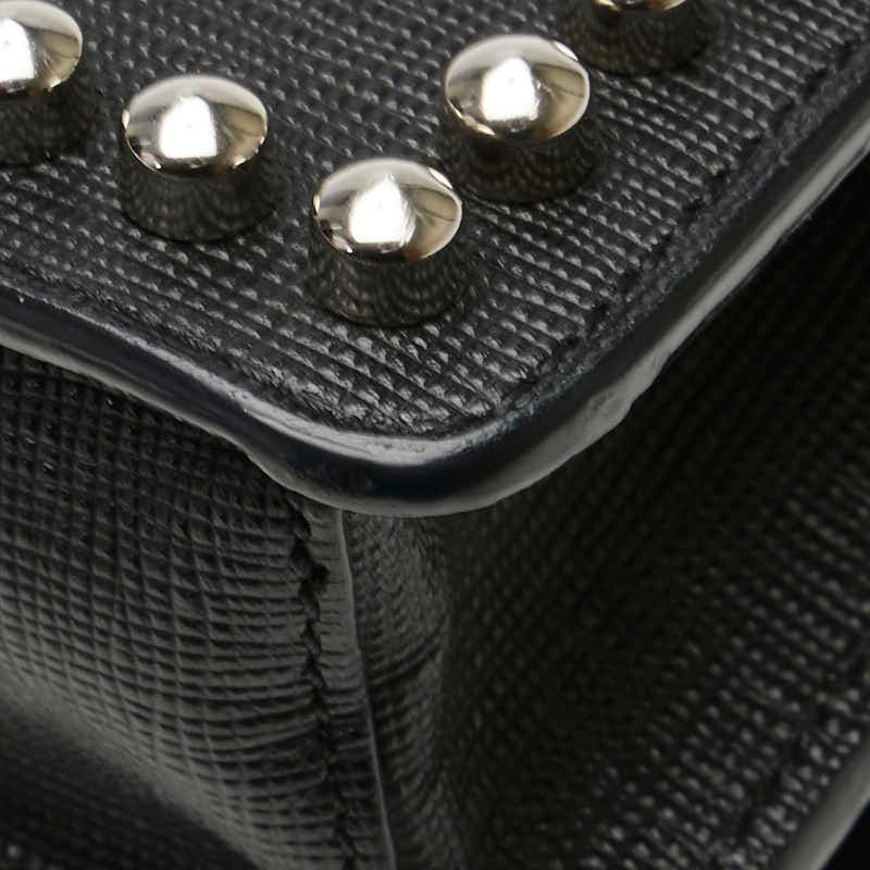 フェンディ カーリト スタッズ ショルダーバッグ ブラック レザー レディース FENDI 【中古】_5