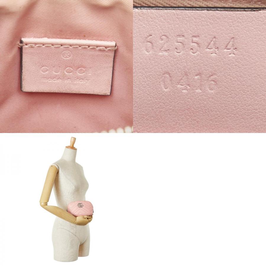 GUCCI（グッチ） GGマーモント ポーチ 625544 ピンク レザー 