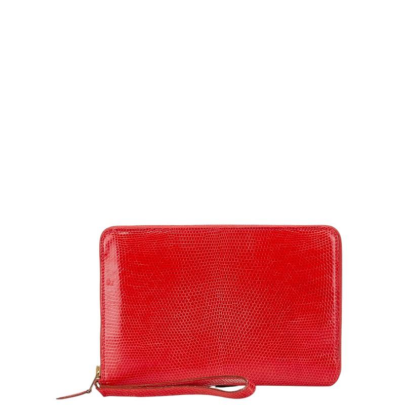 HERMES（エルメス） チャーリー トラベルケース ポーチ レッド
