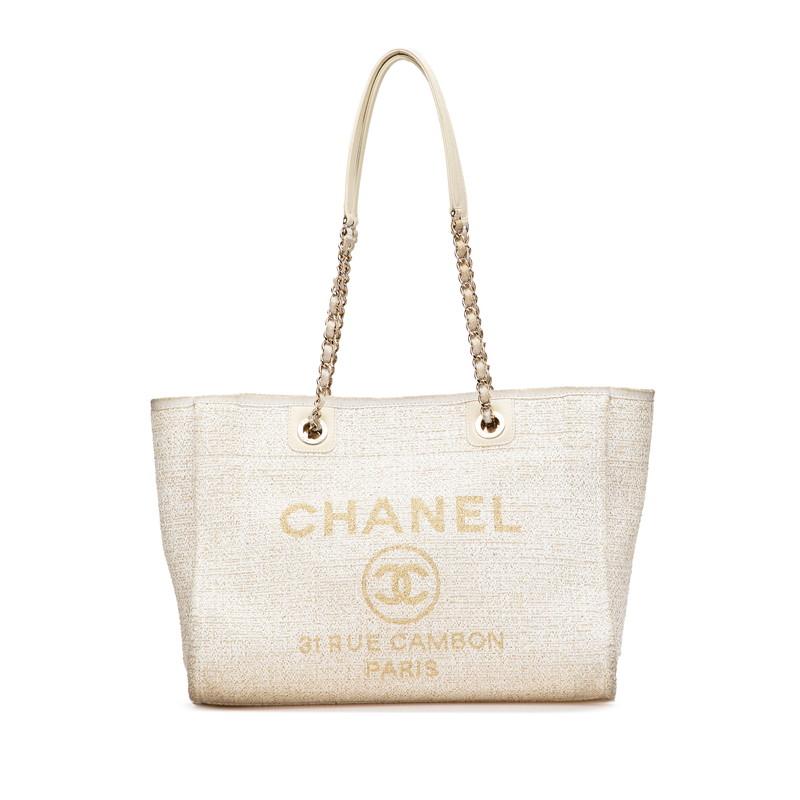 CHANEL シャネル ドーヴィルMM チェーン トートバッグ
