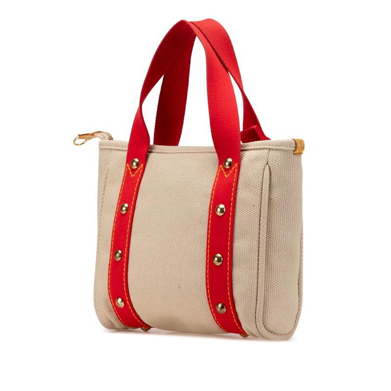 ルイ ヴィトン アンティグア カバPM ハンドバッグ M40038 ベージュ レッド キャンバス レディース LOUIS VUITTON 【中古】 ルイ ヴィトン アンティグア カバPM ハンドバッグ M40038 ベージュ