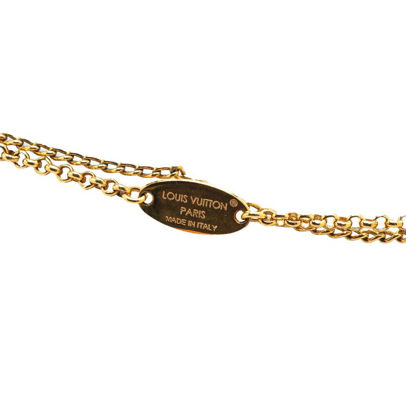 ルイ ヴィトン LV パドロック ペンダントネックレス M01593 ゴールド